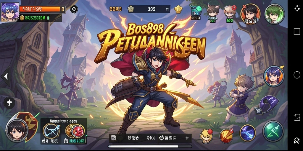 Screenshot gameplay Anime yang penuh aksi dan karakter menarik.