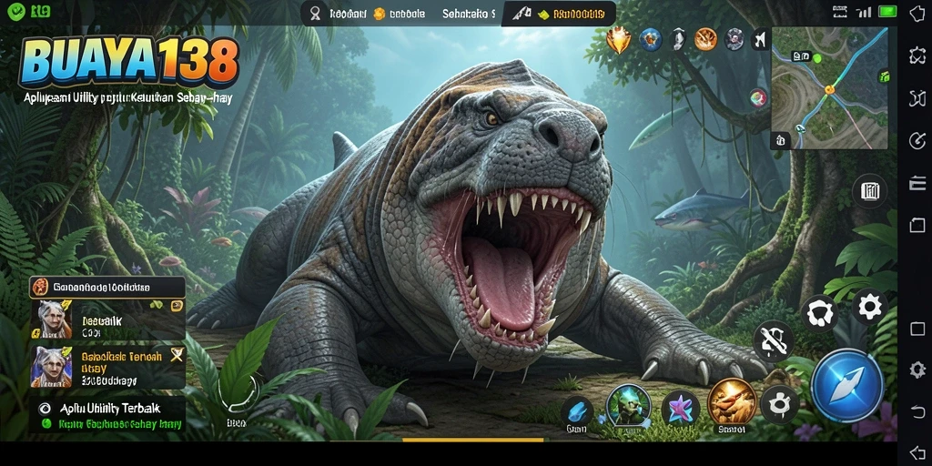 Screenshot utama BUAYA138 dengan tampilan antarmuka intuitif yang menarik.
