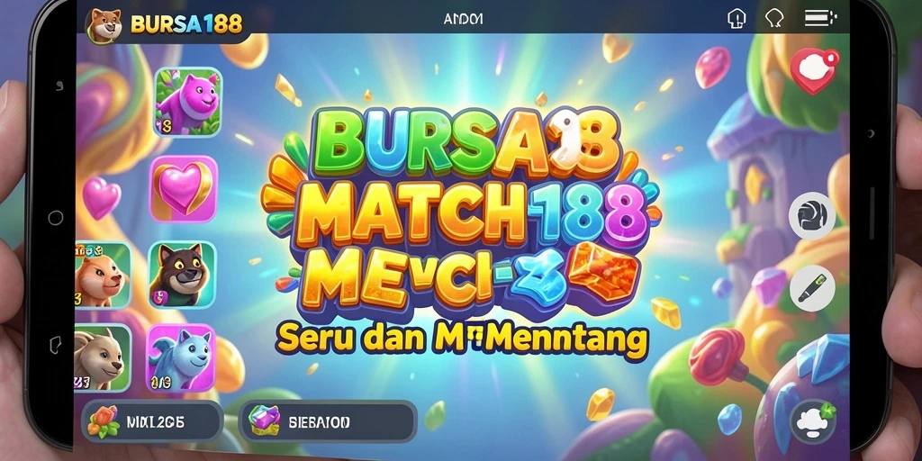 Tampilan gameplay BURSA188 dengan banyak kombinasi Match-3.