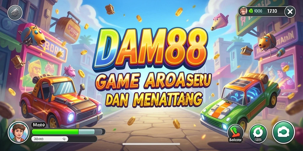Screenshot permainan DAM88 menunjukkan aksi seru dalam gameplay Arcade.