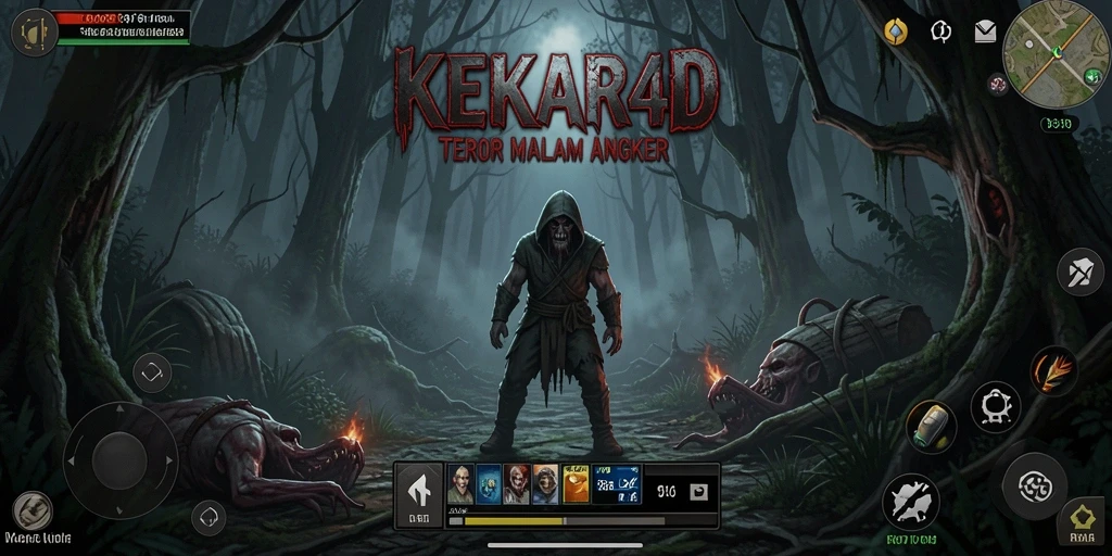 Tangkapan layar <strong>KEKAR4D</strong> menunjukkan kengerian di hutan angker.