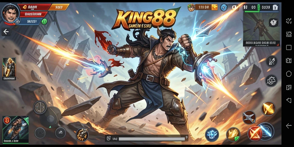 Tangkapan layar utama KING88 dengan gameplay mendebarkan.