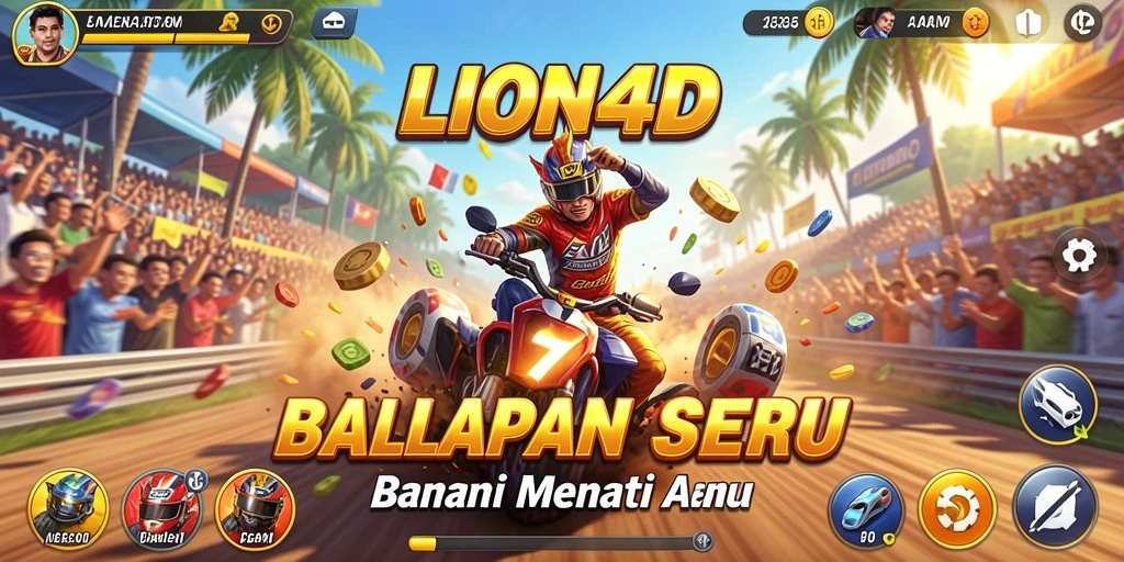 Gameplay balapan LION4D yang seru dan mendebarkan.