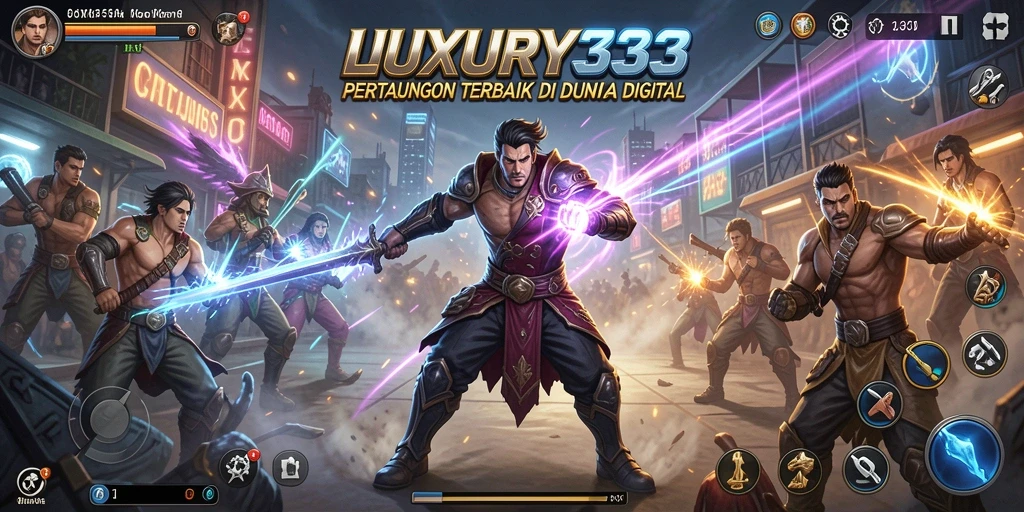 Momen seru pertarungan LUXURY333 dengan karakter beraksi.