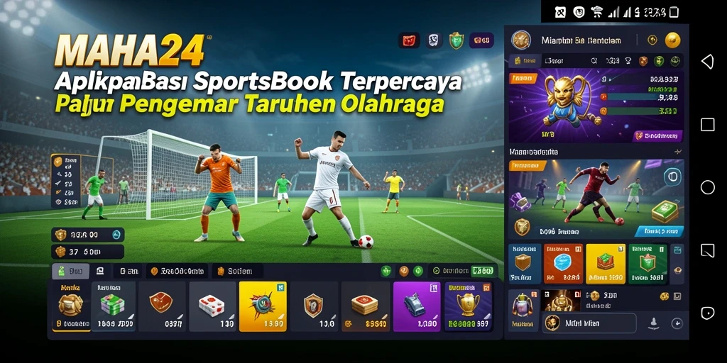 Tampilan menarik dari fitur taruhan olahraga MAHA24.