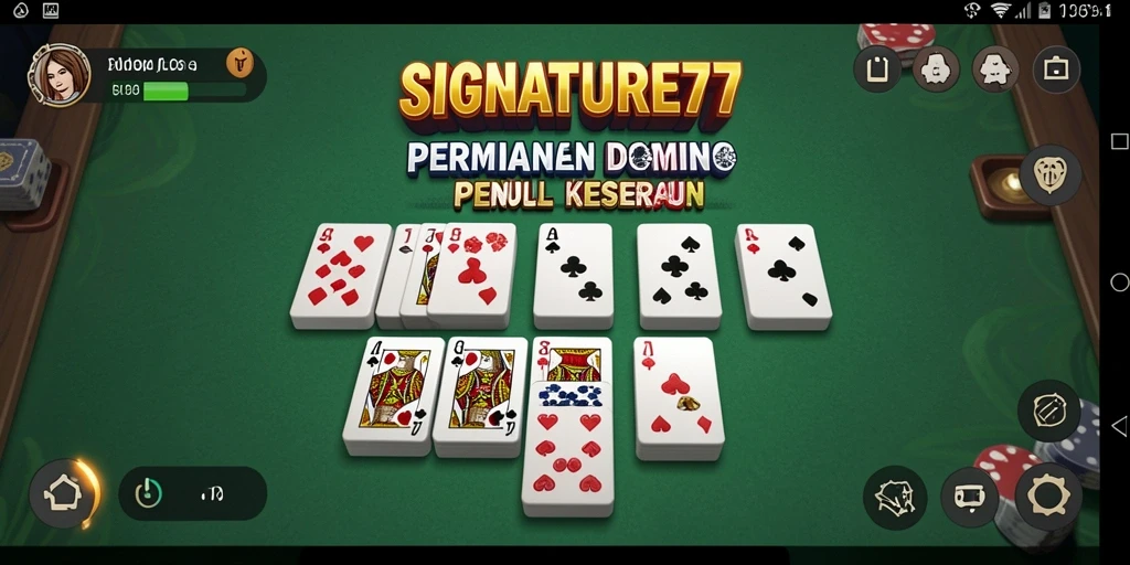 Tampilan gameplay Domino yang seru dan interaktif di SIGNATURE77.