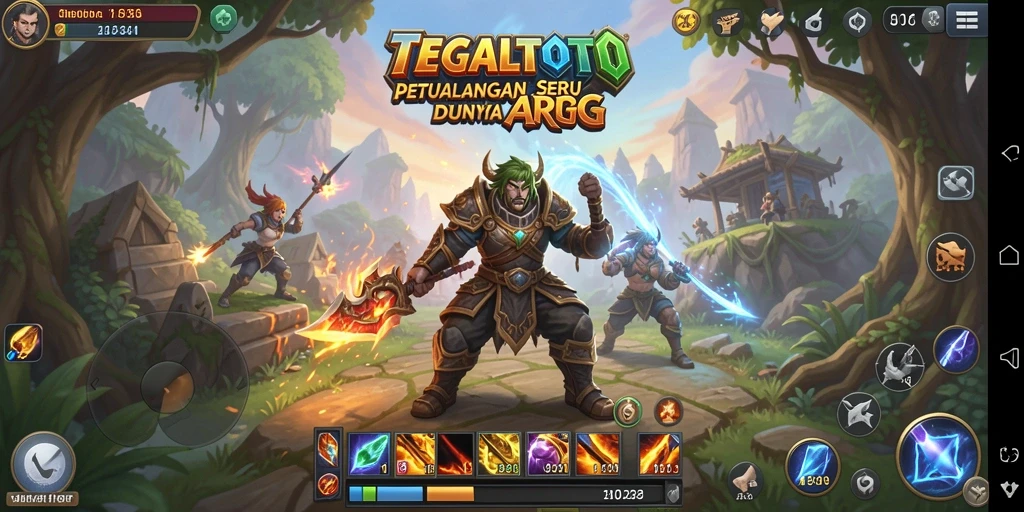 Screenshot TEGALTOTO menampilkan aksi pertarungan seru dalam dunia fantasi.