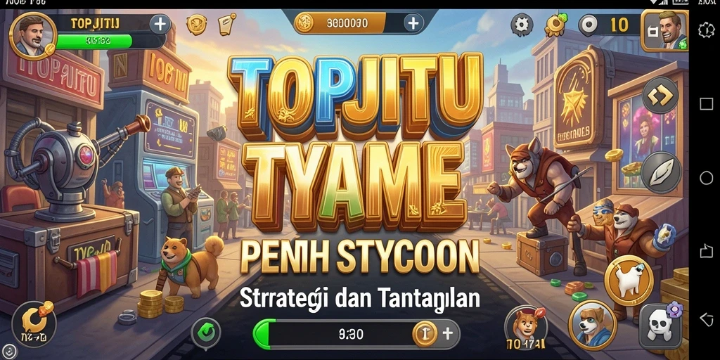 Screenshot gameplay TOPJITU menampilkan dinamika pengelolaan bisnis yang menarik.