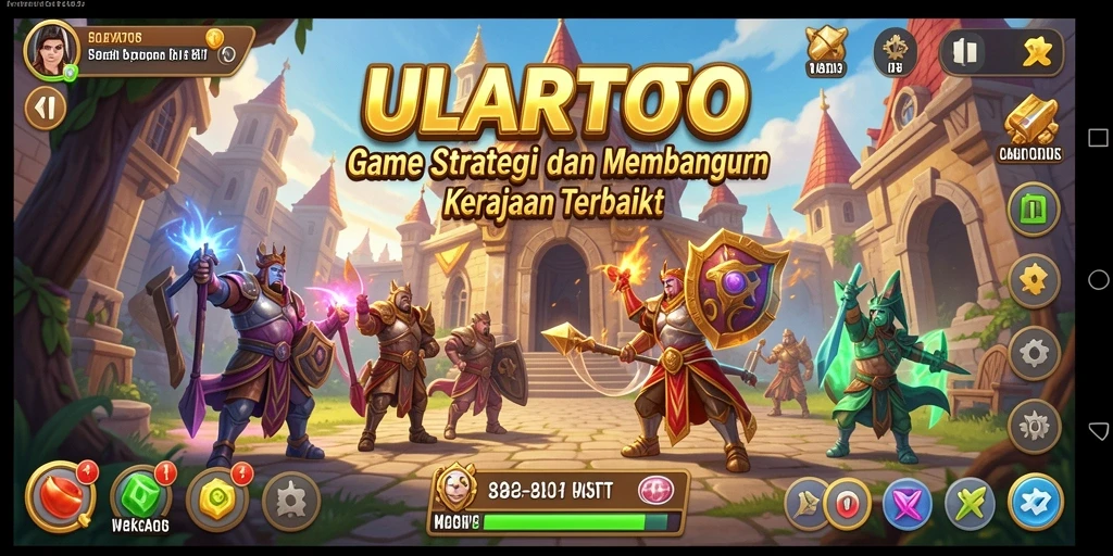 Tangkapan layar gameplay <strong>ULARTOTO</strong> menunjukkan aksi membangun kerajaan.